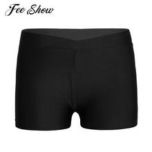 Teenager Girls Stretchy V-front Waistband Ballet Shorts Boy-cut Slim Fit Bottoms for Sports Gymnastic Workout Fitness Dance Wear 2024 - buy cheap