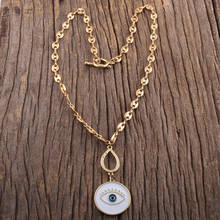 MD Fashion Bohemian Jewelry Links Chain Evil Eye Pendant Necklaces Women Boho Necklace Gift 2024 - buy cheap