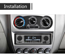 Rádio automotivo, 1 din, estéreo, fm, bluetooth, compatível com mp3, áudio, celular, digital, usb/sd, entrada dash aux 2024 - compre barato