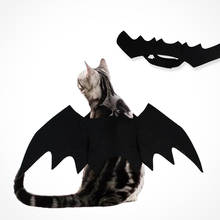 Arnés con alas de murciélago para gato de Halloween, accesorio de decoración para cachorro, gato, murciélago negro, ropa divertida para gato, regalos de navidad 2024 - compra barato