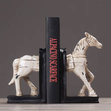 Vintage Home Decoration Sculpture Retro Horse Statu Book Stand Office Study Room Display Figurines Birthday Gifts File Bookbend 2024 - buy cheap