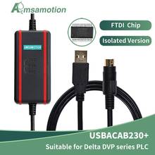 USBACAB230 промышленного класса изоляции Связь Кабель для программирования скачать кабель подходит для Delta ДВП все серии PLC USB-DVP 2024 - купить недорого