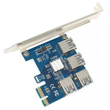 PCIe 1 a 4 ranuras 16X tarjeta elevadora PCI-E 1X a adaptador externo 4 PCI-e USB 3,0 ranura aplicable: PCI-E X1 , X4 , X8 ,X16 2024 - compra barato