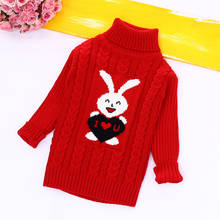 Детский свитер с воротником «хомут» Unini-yun, маленький хлопковый свитер для маленьких мальчиков и девочек, зимняя детская одежда, детский вязаный пуловер 2024 - купить недорого