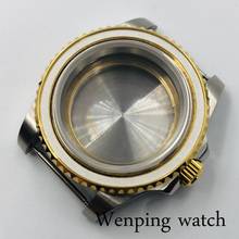 40mm gold case sapphire glass stainless steel mens watch case fit ETA 2836 miyota 8215/8205/821A Mingzhu DG2813/ 3804 movement 2024 - buy cheap