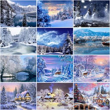 DIY Winter Snow Scenic 5D Diamond Painting Full Square Drill Rhinestone Landscape Diamond Embroidery Cross Stitch Home Decor 2024 - купить недорого