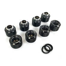 8pcs/lot Hard Tube Fitting OD12mm Hand Compression Fitting G1/4' 4 Layer Seal Ring use for PMMA/PETG Rigidity Tube L12 fitting 2024 - buy cheap