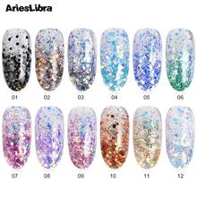 1 pot Holographic Nail Glitter Flakes Sequin Rose Gold Silver Nail Art Powder Nail Glitter Dust Tips DIY Nail Art Decoration 2024 - buy cheap