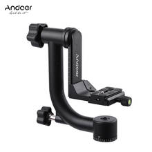 Andoer Heavy Duty Metal Panoramic Gimbal Tripod Head Stabilizer Quick Release Plate for DSLR Camera photography Bird Watching 2024 - buy cheap