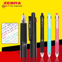 1 pçs zebra j4sa11 multi função caneta neutra quatro cores + lápis automático 0.5mm mão conta para tomar notas papelaria estudante 2024 - compre barato