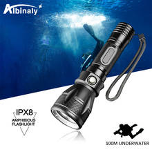 Professional LED Diving Flashlight Powerful T6/L2 Dive Lantern Super Bright Underwater Torch IPX8 Waterproof Grade 18650 Lamp 2024 - buy cheap