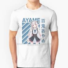 Camiseta Nakiri Ayame | Hololive 100% algodón puro Hololive Nakiri Ayame Vtuber Shirakami Fubuki Virtual Youtuber Kiryu Coco 2024 - compra barato