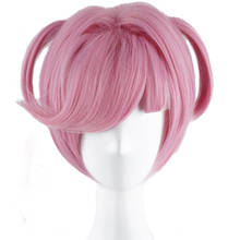 Natsuki curto rosa peruca jogo anime ddlc doki doki literatura clube perucas cosplay cabelo resistente ao calor + peruca boné 2024 - compre barato