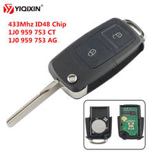 YIQIXIN-llave remota de 2 botones, Chip ID48, 433Mhz, para VW, Polo, Golf, Passat, Lupo, 1J0, 959, 753 CT/1J0, 959, 753 AG 2024 - compra barato