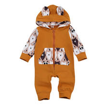 0-18M Newborn Kid Baby Boy Girl Clothes Long Sleeve Hooded Romper Cute Sweet Bear Cartton Lovely Jumpsuit Outfit 2024 - buy cheap
