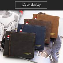 New Matte Men's Fashion Wallet Short Purses Large Capacity Multifunction Fashion Retro Tri-fold Card Holder 2021 Male Wallets 2024 - buy cheap