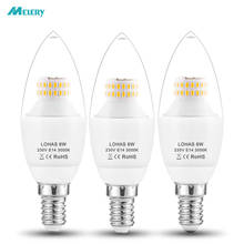 E14 Lamp LED Candle Bulbs 60Watt Incandescent Bulb Equivalent 6W 550lm Warm White 3000K Edison Screw Light  220-240V AC Room 2024 - купить недорого