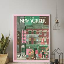 Impresiones Vintage de la revista New Yorker, pintura en lienzo, imágenes artísticas Retro de pared de galería de abstracción, poste de decoración para sala de estar 2024 - compra barato