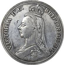 UK 1888 1 Crown - Victoria 2nd portrait copy coins 2024 - buy cheap