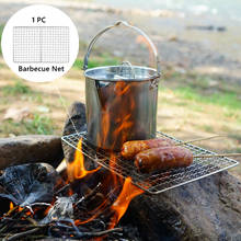 Outdoor Stainless Steel Grill Net Camping Barbecue Replacement Non-stick Mesh Roasting Grid Mat BBQ Accessories 2024 - buy cheap