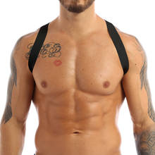 MSemis Для мужчин жгут бондаж X-Форма задняя гей грудной бандаж жгут Для мужчин шириной плечевого ремня безопасности Для мужчин мышцы ремня через одно плечо 2024 - купить недорого