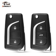 Dandkey Flip Uncut Blade Folding Remote Key Shell Case For Toyota Levin Camry Reiz Corolla 2014 Key 2/3 Button Fob Toy48 Toy43 2024 - buy cheap