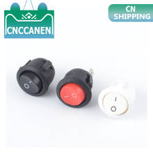 Red Black White 20mm Diameter ON/OFF Round Rocker Toggle Switch 6A/250VAC 10A 125VAC Plastic Push Button Switch 2024 - buy cheap