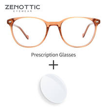 ZENOTTIC Prescription Glasses Women Retro Transparent Myopia Optical Eyeglasses Frames Anti Blue Light Photochromic Eyewears 2024 - buy cheap