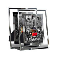 Photo frame 6x4 glass photo frame is very suitable for home wedding office restaurant business silver photo frame 2024 - buy cheap