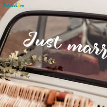 57cm wide 5 Font Available Just Married wedding car sticker Decal Wedding Party Sign Welcome Vinyl Stickers BA397 2024 - buy cheap