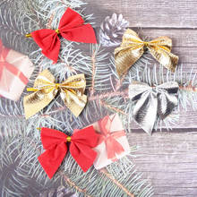 Ornamentos para decoração de ano novo, 720 peças, gravata borboleta, pingente de árvore de natal, festa, bolsas, atacado x2 2024 - compre barato