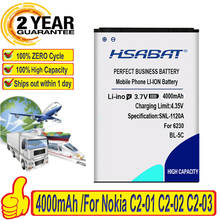 HSABAT-Batería de BL-5C de 4000mAh para Nokia, C2-01, C2-02, C2-03, C2-06, 5130, XpressMusic, 6230i, 1108, 1110, 1112, 1116, 1200, 1208, 1209 2024 - compra barato