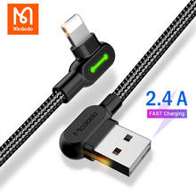Mcdodo USB Cable iOS Fast Charging Data Cord For iPhone 14 13 12 11 Pro Max Macbook iPad 90 Degree Right Angle Phone Charge Line 2024 - buy cheap