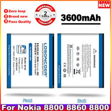 LOSONCOER 3600mAh BP-6X Battery / BP 6X BL-5X Battery Use For Nokia 8800/8860/8800 Sirocco/N73i 8801 886 8800s etc Mobile Phones 2024 - buy cheap