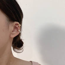 Cute Gold Silver Color Small Circle Ear Cuff Faux Earrings Women Korean Letter C Earcuff Clip on Earrings Fake Piercing Earings 2024 - buy cheap