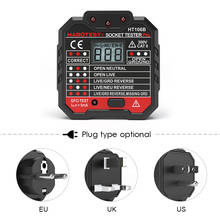 Dispositivo de teste de tomada elétrica, plug eu/us/ru, teste de varredura neutra, teste de vazamento elétrico, fio de terra, polaridade de parede 2024 - compre barato