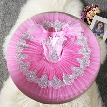 Profissional ballet tutus criança cisne lago ballet roupas de dança meninas panqueca tutu criança bailarina vestido de patinação artística roupas 2024 - compre barato