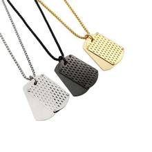 Stainless steel 2pcs dog tag pendant necklace mens fashion jewelry necklace stylish cool dogtag necklace 2024 - buy cheap