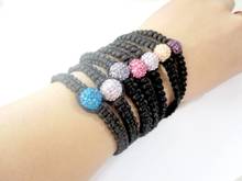 Free shipping  mmn hot  micro pave CZ Disco Ball Beads    Bracelet fasion  Gift jewelry Discount  crystal tdf 2024 - buy cheap