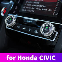 Accesorios de decoración de interiores para coche, accesorio de ajuste de volante controlado por Interior para Honda Civic 10, 2016, 2017, 2018, 2019, 2020 2024 - compra barato