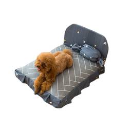 Cama para animais de estimação, sofá de cama para cães de sono profundo quente no outono e inverno, removível e lavável pequena e média cama para cães macios chihuahua 2024 - compre barato