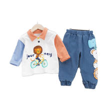 Kids Spring Autumn Out Cotton Baby Boy Girls Clothes Cartoon T Shirts Pants 2Pcs/sets Infant Children Fashion Toddler Tracksuits 2024 - buy cheap