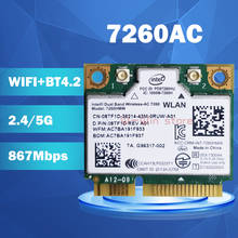 Для intel Dual Band Wireless-AC 7260HMWAC 7260HMW 7260AC half Mini PCI-e BT4.0 беспроводная карта 8TF1D для ноутбука Dell 2024 - купить недорого