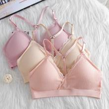 Women Underwear Cotton Beautiful Suspenders Back Tube Top No Steel Ring Sports Wrapped Chest Gathered Thin Bra 2024 - buy cheap