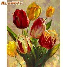 RUOPOTY Yellow Flower Picture By Numbers Kits For Adults Children 60x75cm HandPainted Diy Framed On Canvas Home Wall Artcraft 2024 - buy cheap