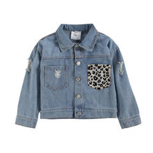 Ma&Baby 1-6Y Autumn Spring Toddler Kid Baby Girls Denim Coats Fashion Leopard Sequins Jackets Children Girls Tops 2024 - buy cheap