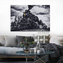 Old Train Artwork Old Timer Steam Locomotive Railroad Smoke Living Room Home Wall Art Decor Wood Frame Canvas Posters 2024 - buy cheap