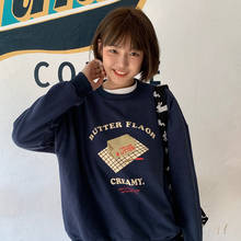Sudadera holgada informal con letras para mujer, suéter japonés Harajuku Ulzzang, Estilo Vintage, ropa coreana 2024 - compra barato