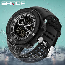 SANDA Sport Men's Watches LED Digital Sports Watch 5ATM Waterproof Military Watches S Shock Male date Clock relogios masculino 2024 - buy cheap