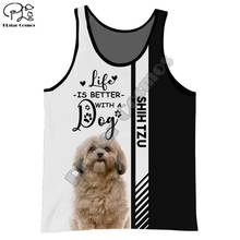 PLstar Cosmos NewFashion Animal Pitbull Husky Dog Funny Kawaii Cute Men/Women 3DPrint Summer Casual Sleeveless TankTop Vest D1 2024 - buy cheap